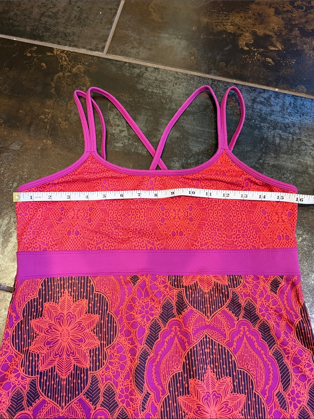 Prana Patterned Strappy Yoga Tank Top - Picture 7 of 7
